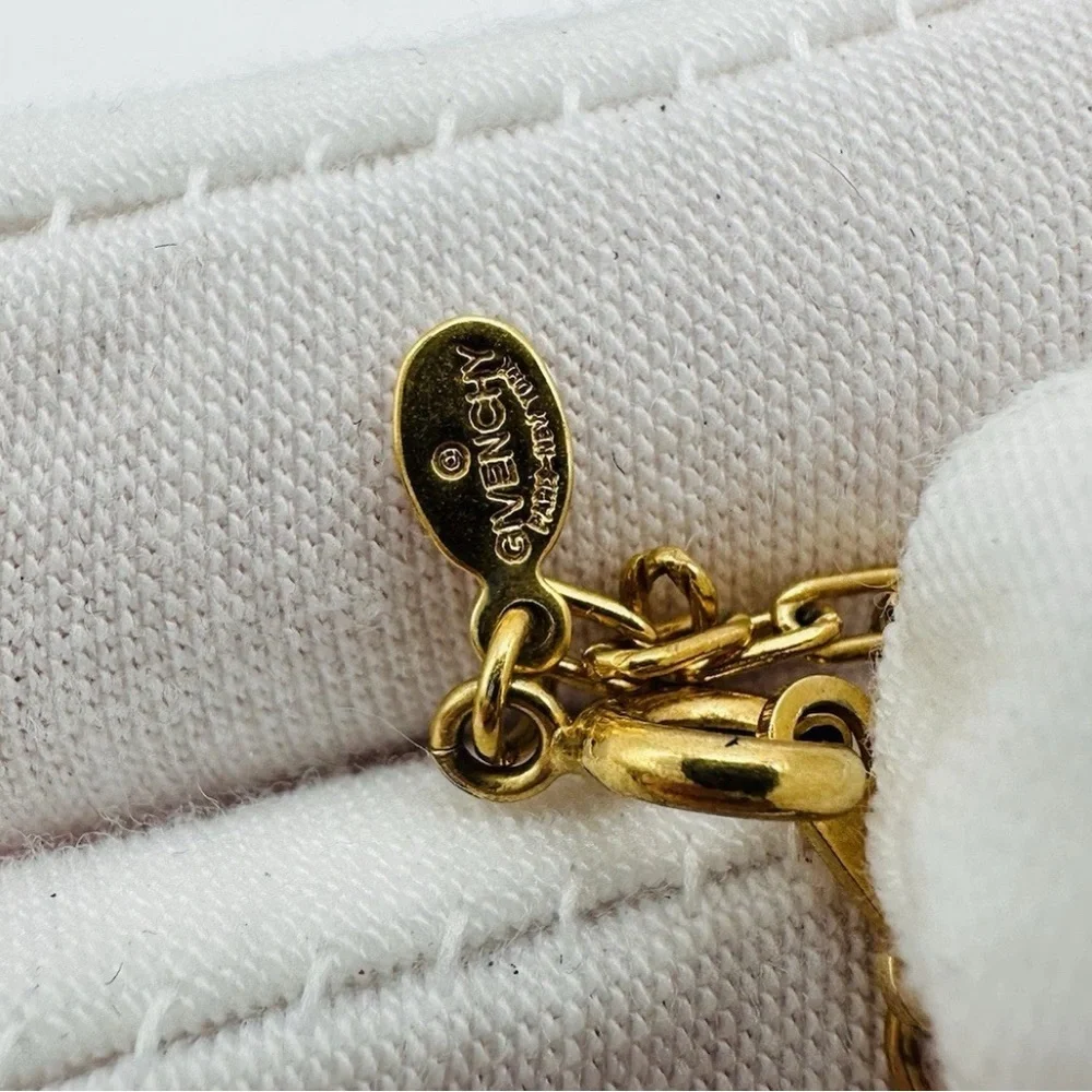 Givenchy Vintage GG Gold Chain Necklace 15” - Picture 6 of 9